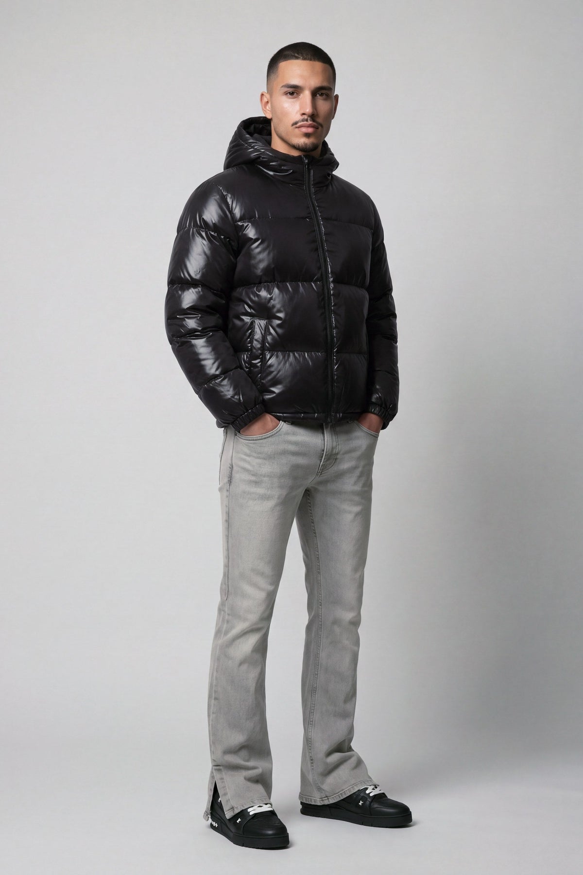 Chaqueta Puffer Eco Cuero
