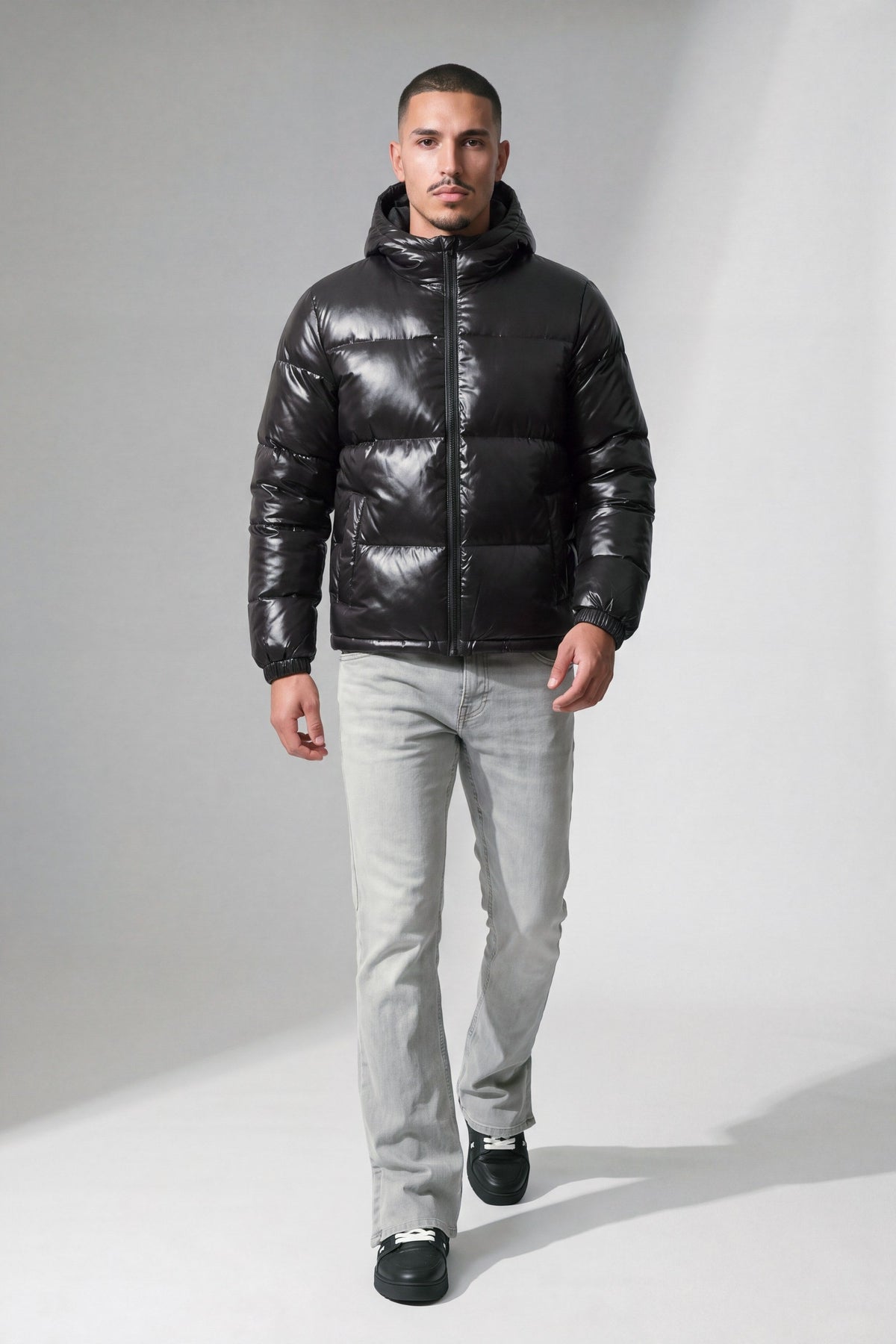 Chaqueta Puffer Eco Cuero